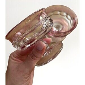 Tiffin-Franciscan King's Crown Ruby Flashed Sherbet Glasses Set Of 2